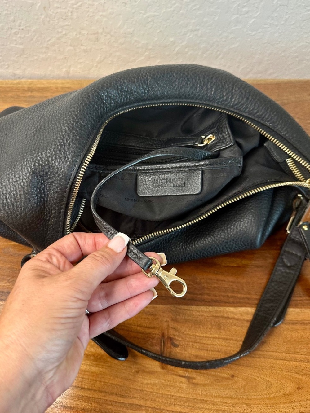 Michael Kors Large Leather Hobo Bag - Picture 10 of 16